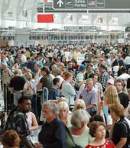 LAX, terminal, crowds