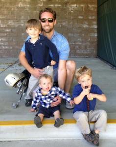 Getting PaPa's attention.