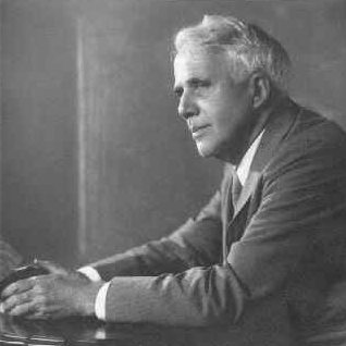 Two roads diverged in a yellow wood, And sorry I could not travel both And be one traveler, long I stood And looked down one as far as I could To where it bent in the undergrowth;  Then took the other, as just as fair, And having perhaps the better claim Because it was grassy and wanted wear, Though as for that the passing there Had worn them really about the same, And both that morning equally lay In leaves no step had trodden black. Oh, I kept the first for another day!  Yet knowing how way leads on to way I doubted if I should ever come back. I shall be telling this with a sigh Somewhere ages and ages hence: Two roads diverged in a wood, and I, I took the one less traveled by, And that has made all the difference.