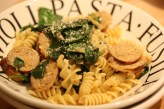Chicken and spinach, Italian dinner, pasta, North End Boston
