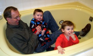 play, bath, grandparenting