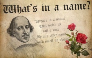 Shakespeare, creative writing, what's in a name