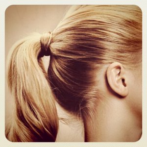 blonde and perky, blonde ponytail