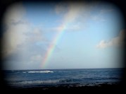 rainbow, sea, time