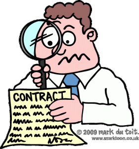 contract, writing career