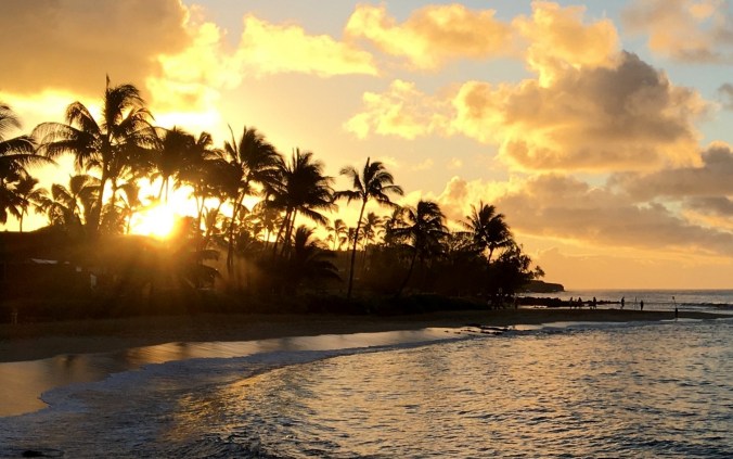 sunrise, sunset, Kauai