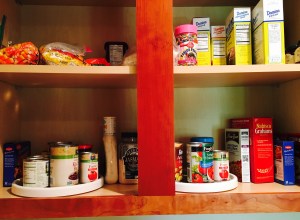 kitchen shelves, ingrediants