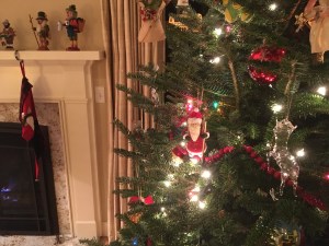 Christmas tree, Christmas stockings, smokers