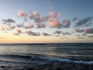 clouds, ocean, Hawaii, Kauai, sunrise