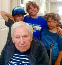 family, greatgrandsons, elderly visits