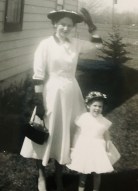 1950s style, Easter in the 1950s, mother and daughter love