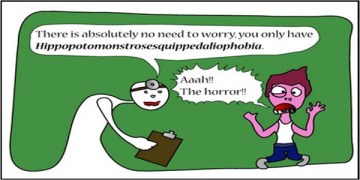 fear of long words, reading, writing, pronouncing