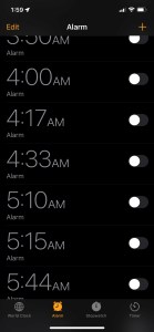 alram clock, cell phone, I-phone