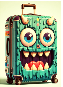 monster, baggage monster, airports and baggage