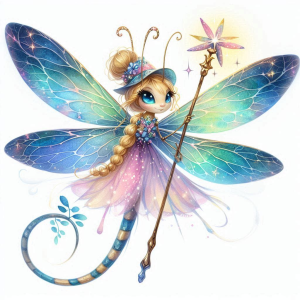 fantastical, magical dragonfly, make a wish, Bing Co-Design, AI
