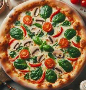 Co-Pilot AI design, pizza, marguerite pizza