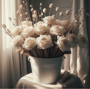 Co-Pilot Design AI, bucket of roses