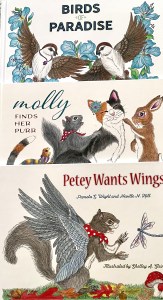 children's books, Birds of Paradise, Molly Finds Her Purr, Petey Wants Wings, discount, Borgo Publishing
