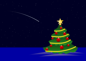 shooting star, Christmas, magical realism, https://pixabay.com/vectors/christmas-christmas-tree-fir-tree-2837187/Pixaline