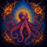 Chat GPT image, vibrational octopus