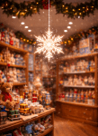 ChatGPT, magical snowflake, toy store, magic